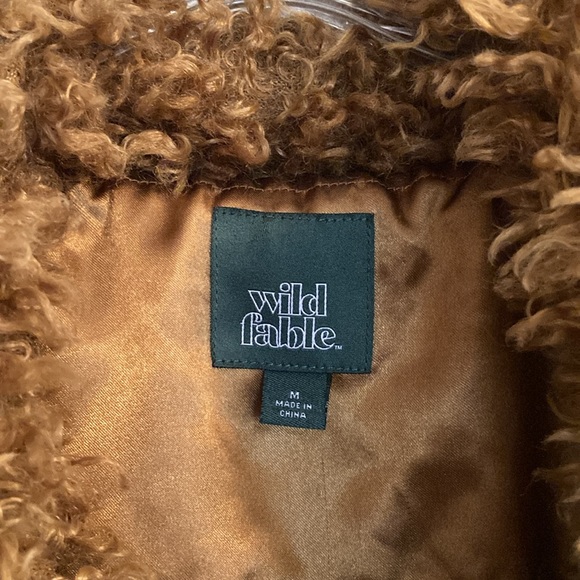 Wild Fable Brown Teddy Faux Fur Zip Up Jacket - Picture 5 of 6